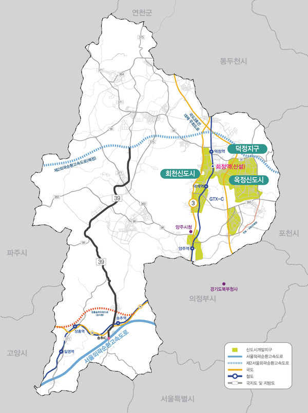양주시에서 역점 추진 중인 회천신도시 내 경원선(1호선) 회정역사 신설 사업이 국토교통부의 승인을 확정받았다. (사진제공=양주시청)