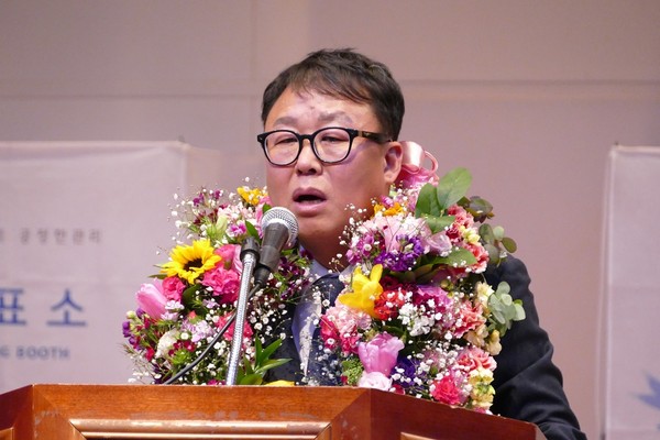 “안성시 체육의 발전을 위해 힘쓰겠습니다”김종길(남,51세) 전 일죽면체육회장이 안성시체육회장 당선 소감에서 이같이 밝혔다.  (사진제공=안성시청)