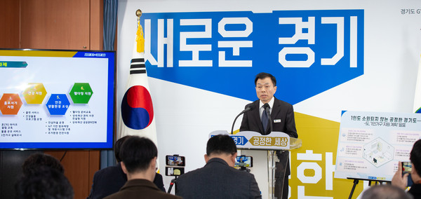 20일 오전 도청 브리핑룸에서 이병우 경기도 복지국장이 2020년 경기도 1인 가구 지원 계획을 발표하고 있다. (사진제공=경기도청)
