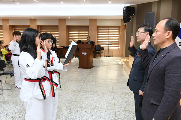 태권도 시범단 창단식  (사진제공=김포시청)