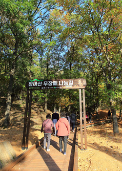 장아산 무장애나눔길 입구. (사진제공=남동구청)