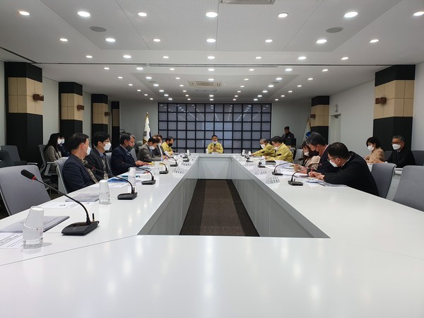 김포시는 지난 24일 소통실에서 거물대리 일원의 정비와 개발을 위한 공장밀집지역 기본계획 구상 및 사업타당성 조사 용역 최종보고회를 가졌다. (사진제공=김포시청)