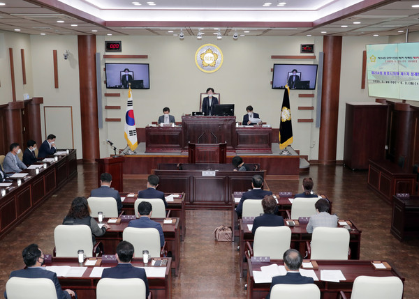 20일 열린 제254회 광명시의회 제1차 정례회 제1차 본회의 모습. (사진제공=광명시의회)