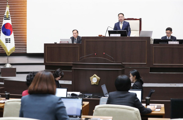 제273회 광주시의회 임시회 제3차 본회의. (사진제공=광주시의회)