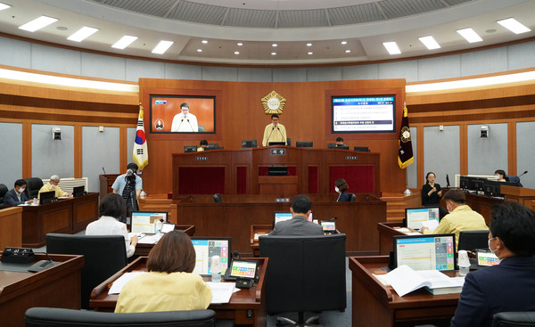 오산시의회가 8일 제251회 제1차 정례회를 개회하고 30일까지 23일간의 의사일정에 돌입했다. (사진제공=오산시의회)
