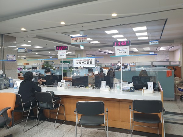 계양구는 2019년 귀속 종합소득세·개인지방소득세 확정신고의 달을 맞이해 지난 1일까지 종합소득세·개인지방소득세 합동신고센터를 계양구청 2층 세무2과에서 운영했다. (사진제공=계양구청)
