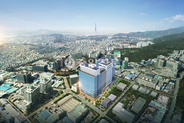 성남시는 산업통상자원부 산하 한국산업단지공단이 주최한 ‘2020년 산업단지 혁신지원센터 구축사업’ 공모에 선정돼 모두 40억원의 국비를 지원받아 성남하이테크밸리 내 일반산업단지 혁신지원센터를 건립하게 됐다고 24일 밝혔다. 혁신지원센터 항공조감도  (사진제공=성남시청)