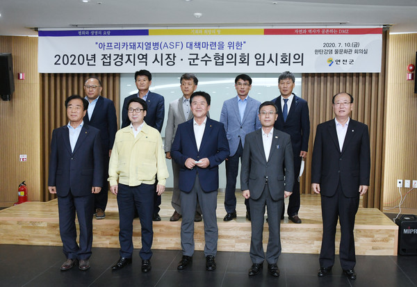정하영 김포시장이 아프리카돼지열병 피해농가에 대한 지원을 강조했다.  (사진제공=김포시청)