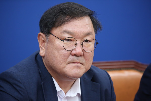 김태년 더불어민주당 원내대표가 29일 오전 국회에서 열린 최고위원회의에서 발언하고 있다. (사진=장민호 기자)