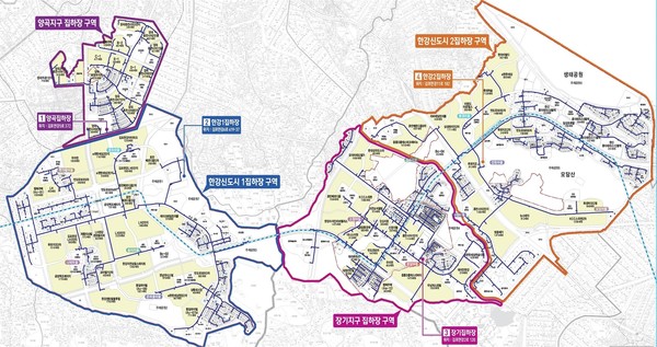 장기자동집하장 구역도 (분홍색)