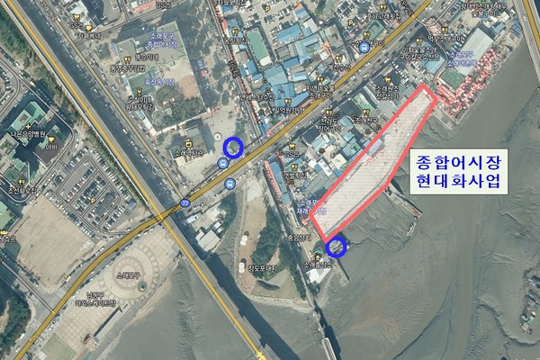 남동구가 소래포구 주변 노후한 공중화장실을 대상으로 전면 리모델링 등 대대적인 시설개선을 추진한다. 소래포구 사업 대상지, (사진제공=남동구청)