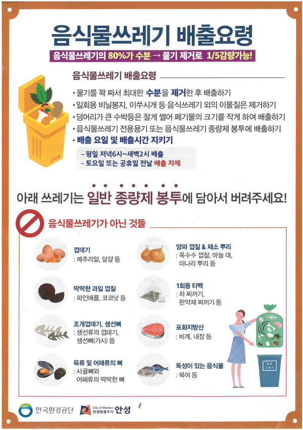 안성시는 60L규격의 음식물쓰레기 수거함 약 120개를 도심권 주요 배출장소에 시범적으로 비치했다. (사진제공=안성시청)