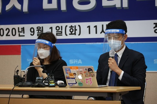 대한전공의협의회와 전임의비상대책위원회, 대한 의과대학 의학전문대학원 학생협회 등은 1일 오전 서울시의사회관 5층 대강당에서 기자회견을 열고 ‘젊은의사 비대위’ 출범식을 진행했다. (사진=장민호 기자)