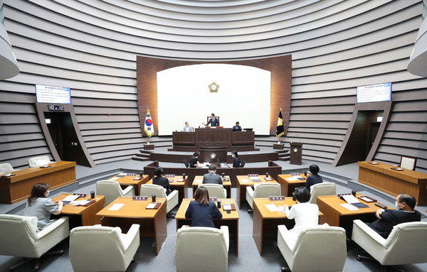 광주시의회는 8일 본회의장에서 제1차 본회의 개의를 시작으로 14일까지(7일간) 제280회 광주시의회 임시회 활동을 실시키로 했다. (사진제공=광주시의회)