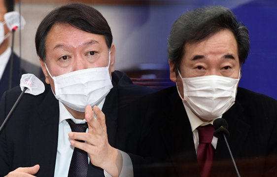 사진 왼쪽부터 윤석열 검찰총장, 이낙연 더불어민주당 대표. (사진=중앙신문DB)