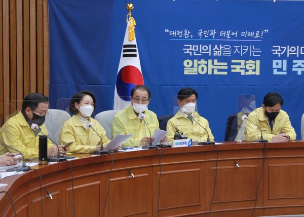 더불어민주당 이성만 의원이 17일 열린 정책조정회의에서 발언하고 있다. (사진=의원실 제공)