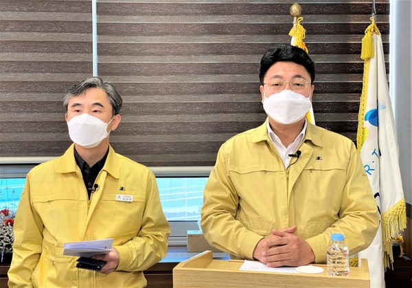 엄태준 이천시장은 지난 8일 온라인 실시간 기자회견서 중리택지지구 신도시와 시청을 연결하고 주민참여와 소통광장을 조성한다고 발표했다. (사진제공=이천시청)