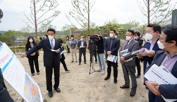 광주시는 지난 23일 경기도경제과학진흥원 현장실사를 진행했다. (사진제공=광주시청)