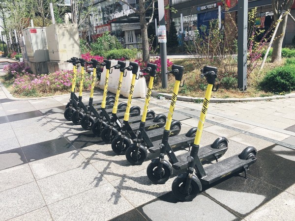 하남시는 위례신도시에서 ‘공유 퍼스널 모빌리티 시범사업’서비스를 시작했다. (사진제공=하남시청)