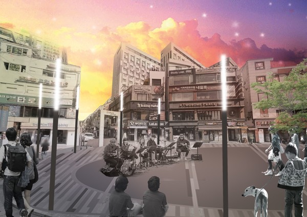 매산로 테마거리 거리환경 개선사업으로 정비되는 수원역 광장 구상도. (사진제공=수원시청)