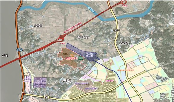파주시는 오는 2026년까지 연다산동 일원 약 47만 3000㎡ 규모에 첨단·지식기반산업 중심인 차세대 산업 환경을 조성할 계획이다. (사진제공=파주시청)
