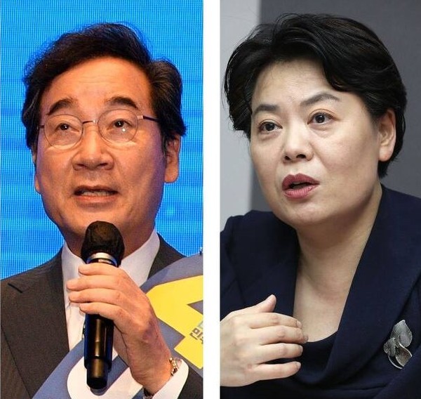 사진 왼쪽부터 더불어민주당 이낙연 의원(대선 경선후보), 국민의힘 윤희숙 의원. (사진=중앙신문DB)