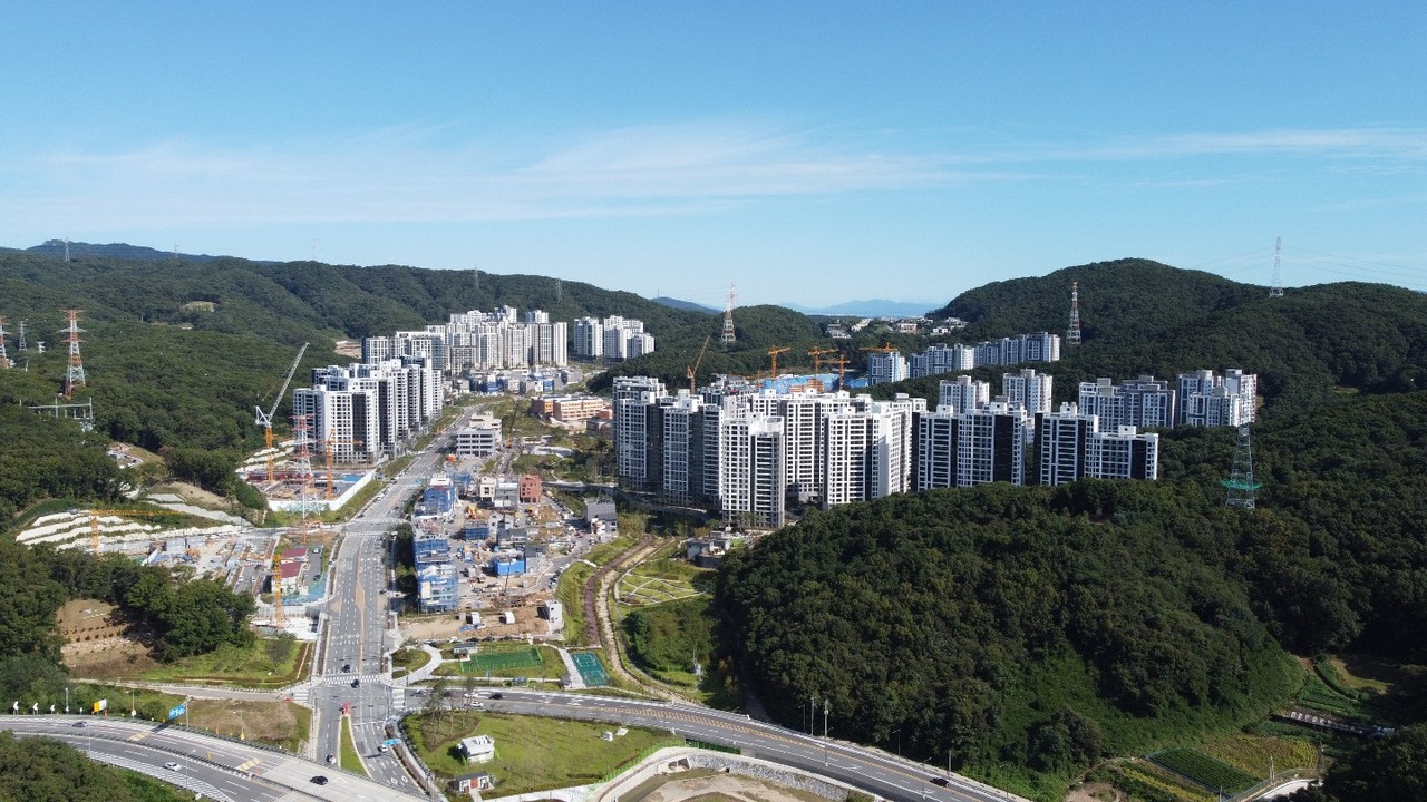 수천억 배당으로 논란이 되고 있는 성남 판교 대장지구 전경. (사진=장은기 기자)