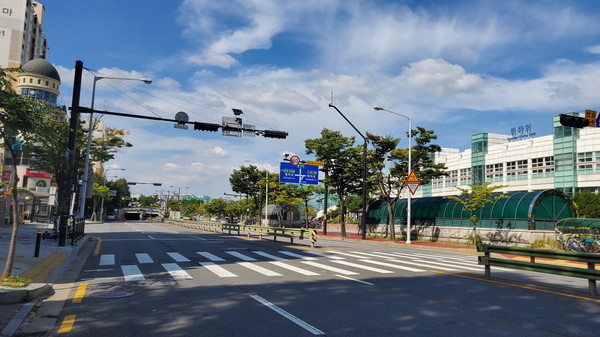 백마역 횡단보도 이설 후. (사진제공=고양시청)