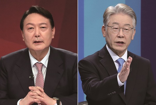 지난 5일부터 6일까지 실시된 차기 대선 후보 지지도 조사에서 국민의힘 윤석열 후보가 더불어민주당 이재명 후보를 오차 범위 밖에서 1위 자리를 고수(固守)하고 있다는 여론조사 결과가 나와 관심이다. (사진=중앙신문DB)