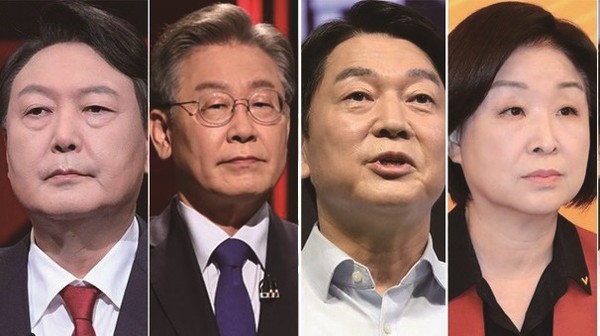 '제20대 대통령 선거‘ D-86일 앞두고 발표된 ’대선 후보 지지율‘ 조사에서 국민의힘 윤석열 후보가 더불어민주당 이재명 후보를 ’간발의 차‘로 앞선다는 결과가 나와 주목된다. (사진=중앙신문DB)