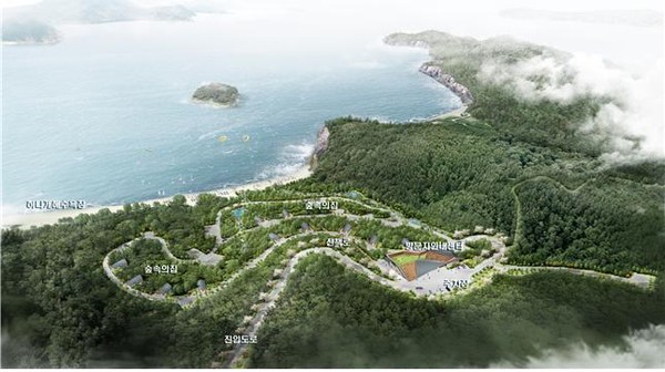 인천시는 무의도와 강화 교동면에 조성 중인 자연휴양림과 화개정원이 6월 공사를 마무리하고 올 하반기부터 운영을 시작할 예정이며 함께 추진 중인 덕적도 자연휴양림 조성사업도 내년 12월 공사가 마무리 될 전망이다. 사진은 무의도 국립자연휴양림 조감도. (사진제공=인천시청)