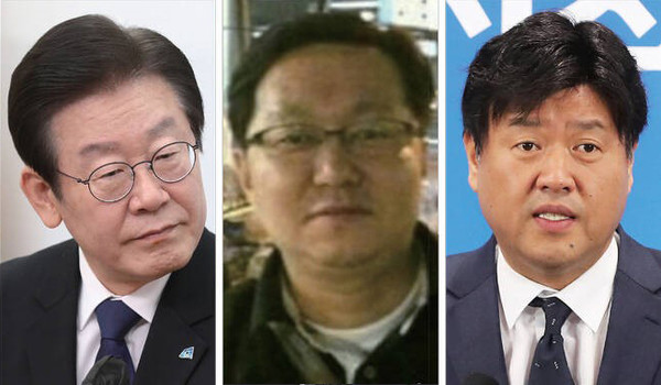 더불어민주당은 검찰에 의해 구속 기소된 이재명 대표의 최측근 정진상 대표실 정무조정실장의 사표를 수리하고, 법정에서 그 진실이 가려져 무고함이 밝혀질 것이라고 강조했다. 사진왼쪽부터 이재명 대표, 정진상 전 정무조정실장, 김용 전 민주연구원 부원장. (사진=중앙신문DB)