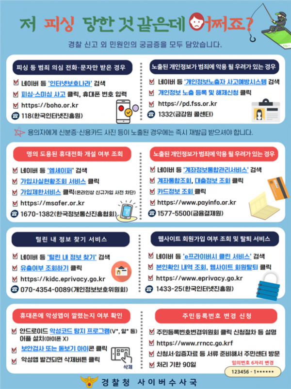 최근 개인정보를 노린 스미싱 문자메시지가 횡행해 주의가 요구된다. (사진제공=경찰청)