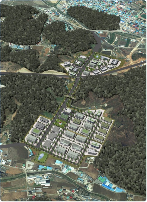 사진은 파주 법원1산업단지 조성사업 ‘산업단지계획변경 승인’ 조감도. (사진제공=파주시청)