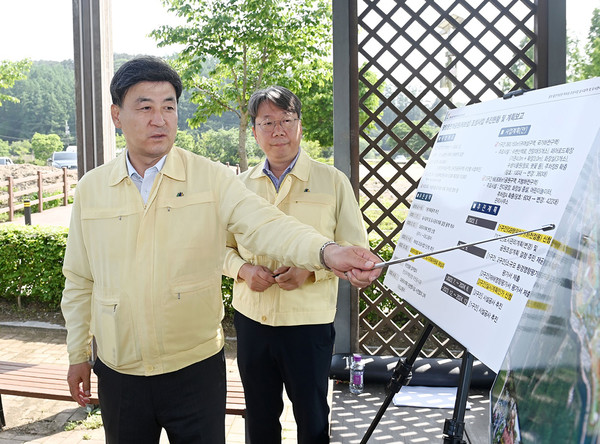 광주시가 9·10일 양일간 남한산성면을 비롯한 남종면, 퇴촌면, 회덕동에서 진행 중인 수해복구 사업과 투자사업 등 관내 주요 현안 사업장에 대한 로드체킹을 실시했다. (사진제공=광주시청)