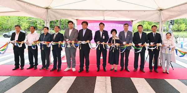 광주시가 26일 ‘역동지구(지하차도)~광주역세권 연결도로(중로1-2호선 외1개 노선)’의 개통식을 개최했다. (사진제공=광주시청)