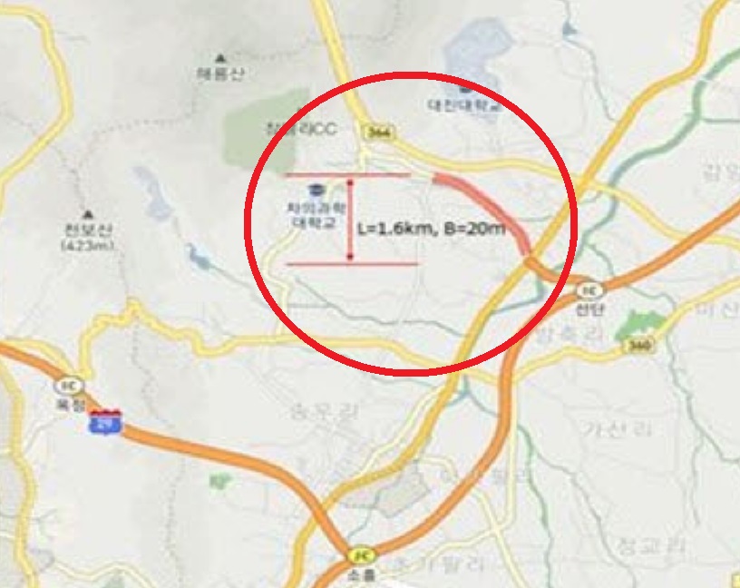 제2차 경기도 지역균형발전사업 중 포천시 핵심사업인 선단IC 연결도로 확·포장공사가 다음 달부터 본격 시작된다. 사진은 사업 위치도. (사진제공=경기도청)