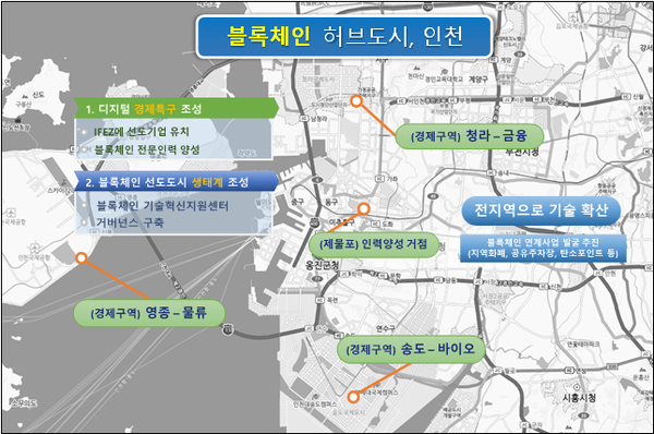 인천시가 웹3.0 시대 기반을 마련하고 블록체인 허브도시 조성의 중추 역할을 할 ‘인천블록체인 허브센터’를 제물포스마트타운에 구축하고 13일 오후 2시 개소식을 개최한다. 사진은 블록체인 허브센터 대상지역. (사진제공=인천시청)