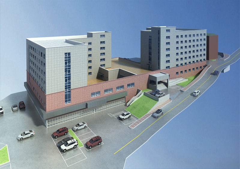 대진대학교가 21일 임영문 총장을 비롯한 재단과 학교 관계자 등이 참석한 가운데 행복기숙사 건립 기공식을 개최했다. 사진은 대진대학교 남자 기숙사 조감도. (사진제공=대짐대학교)