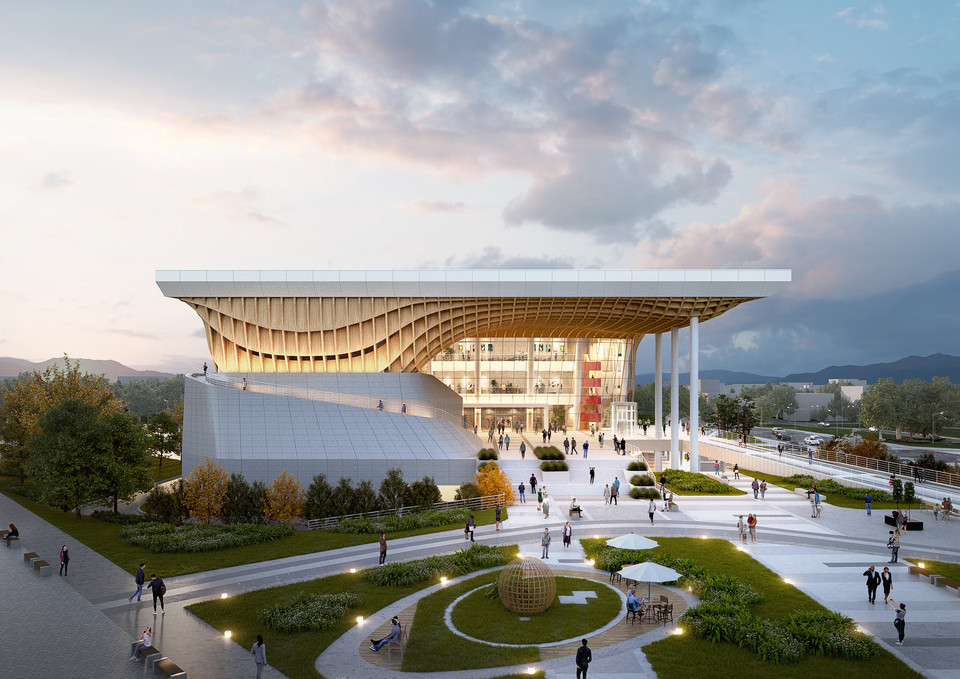평택시가 2025년 개관을 목표로 건립 중인 (가칭)평화예술의 전당 명칭 공모 결과 ‘평택아트센터’로 최종 명칭을 결정했다고 18일 밝혔다. 사진은 평택아트센터 조감도. (사진제공=평택시청)