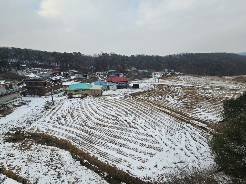 26일 화요일인 오늘 경기·인천지역은 대체로 흐리다가 낮부터 구름 많은 날씨를 보이겠다. 이른 새벽 경기동부지역부터 아침사이 0.1㎝ 미만의 눈 날림이 있겠다. 사진은 시골마을에 눈 내린 모습. (사진=중앙신문DB)