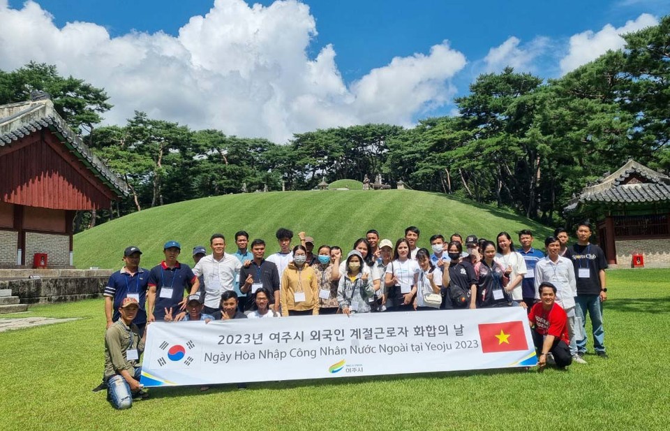 여주시가 법무부가 주최한 ‘2024년 외국인 계절근로자 우수 지방자치단체’에 선정됐다고 밝혔다. 사진은 2023년 화합의날. (사진제공=여주시청)