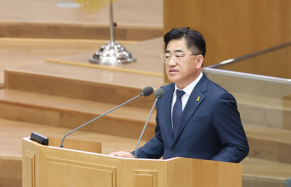 경기도의회 건설교통위원회 이기형 의원이 제374회 임시회 1차 본회의 5분발언에서 사그라들었던 ‘김포 서울편입’ 이슈를 언급하며 “사실상 김포-서울 편입은 무산됐다”고 전면 비판했다. (사진제공=경기도의회)