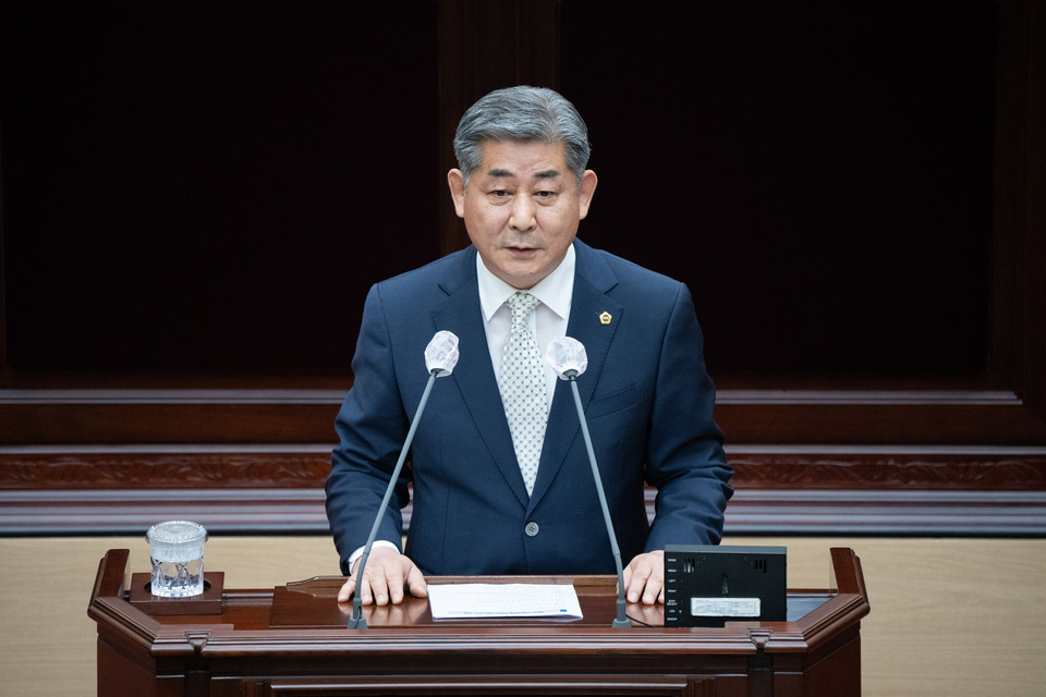 인천시의회는 1일 열린 ‘제296회 임시회’ 1차 본회의에서 후반기 의장으로 정해권 의원을 선출했다. (사진제공=인천시의회)