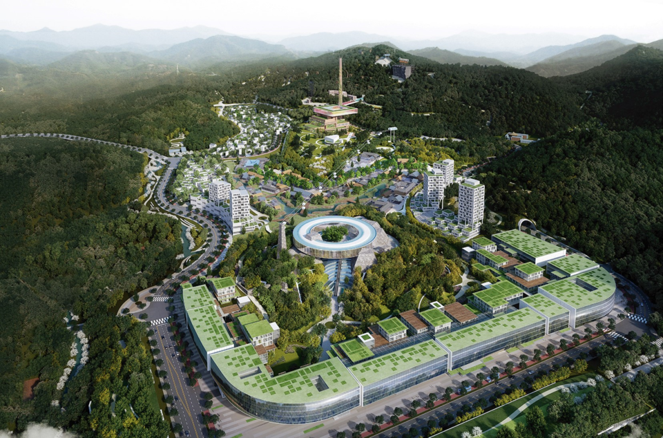 경기도가 광명동굴이 있는 광명시 가학동 10번지 일원에 광명문화복합단지 도시개발구역 지정 및 개발계획 수립을 25일 고시하면서 사업 추진이 본격화될 전망이다. 사진은 위치도. 조감도. (사진제공=경기도청)