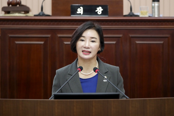 구리시의회 양경애 의원, 제339회 임시회 5분 자유발언 가로 쓰레기통 설치 제안