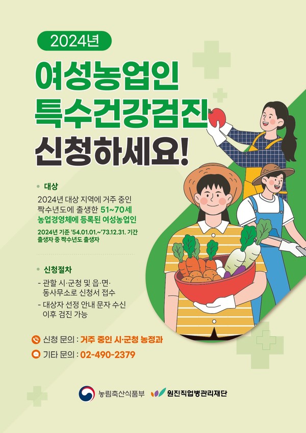 연천군이 여성농업인을 위한 특수 건강검진 대상자를 추가 모집한다. (사진제공=연천군청)