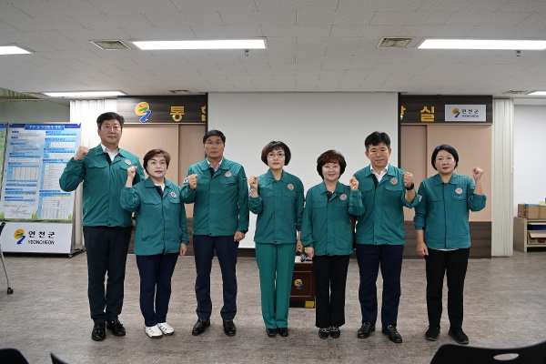 19일 연천군의회 의원 7명, 을지연습 전시종합상황실 방문 격려