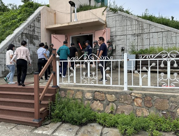 인천 옹진군 백령면이 22일 전국 동시 민방위 훈련을 맞아 실제 주민대피훈련을 실시했다. (사진제공=옹진군청)