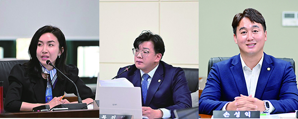 파주시의회는 소속 여야 의원들의 발의한 각종 조례안을 해당 상임위 넘겨 법안 심사를 요청했다. 사진 왼쪽부터 이정은·목진혁·손성익 의원. (사진=중앙신문DB)